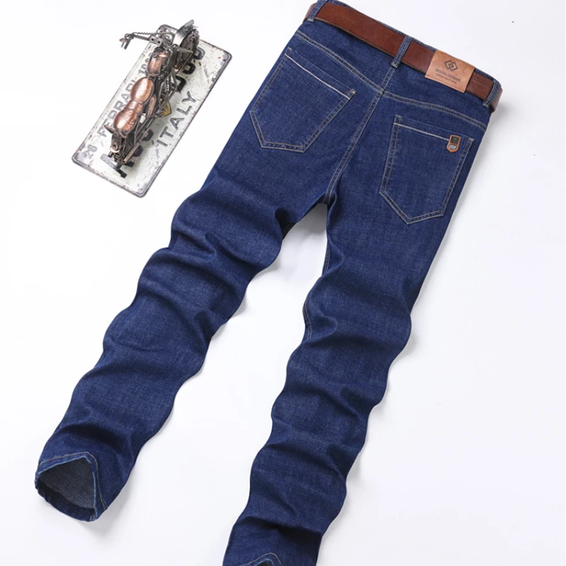 2024 denim jeans casual moda calças de negócios clássico recém chegados elástico regular ajuste calças retas