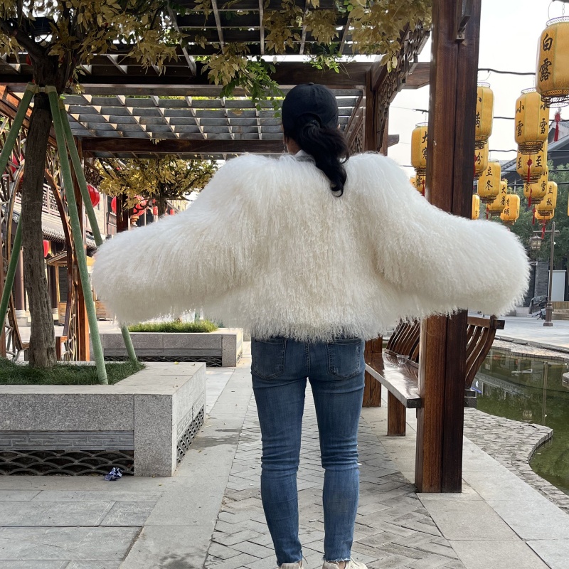 BEIZIRU Dames echt bontjas Winter Herfst Mode Mongolië Schapenjas Warme stijlvolle bovenkleding voor dames