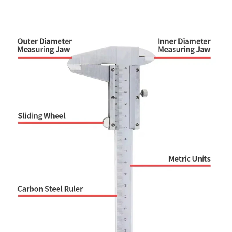 Carbon steel precision measurement professional industrial vernier caliper four-meter precision measuring tools