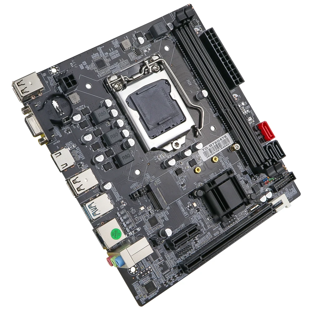 SOYO B75M Motherboard M.2 NVME PCIEx16 DVI Supports Dual-channel DDR3 RAM Intel Core 2/3 Gen CPU LGA1155 for Gaming Computer
