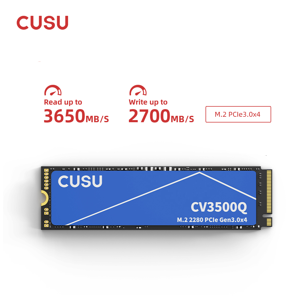 CUSU M.2 SSD 256GB 512GB 1TB 2TB PCIe3x4 unidad de estado sólido SSD NVME M2 2280 disco duro interno HDD para ordenador portátil de escritorio