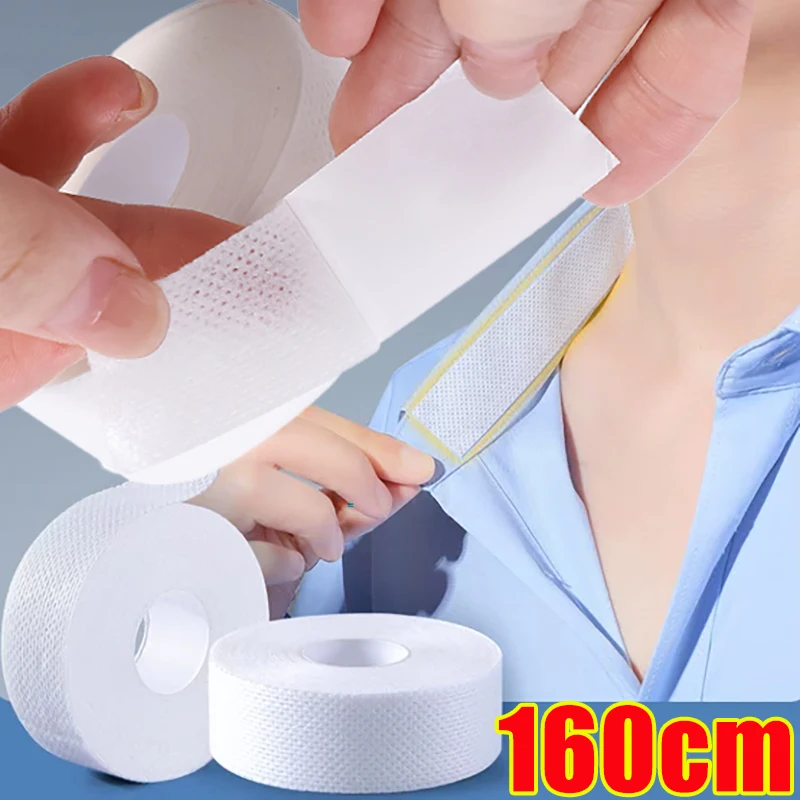 8/16M Hoed Kraag Anti-vuile Vuilbeschermer Bevestigingssticker Zelfklevende Wegwerptape Opgerolde Zweetabsorberende Tape