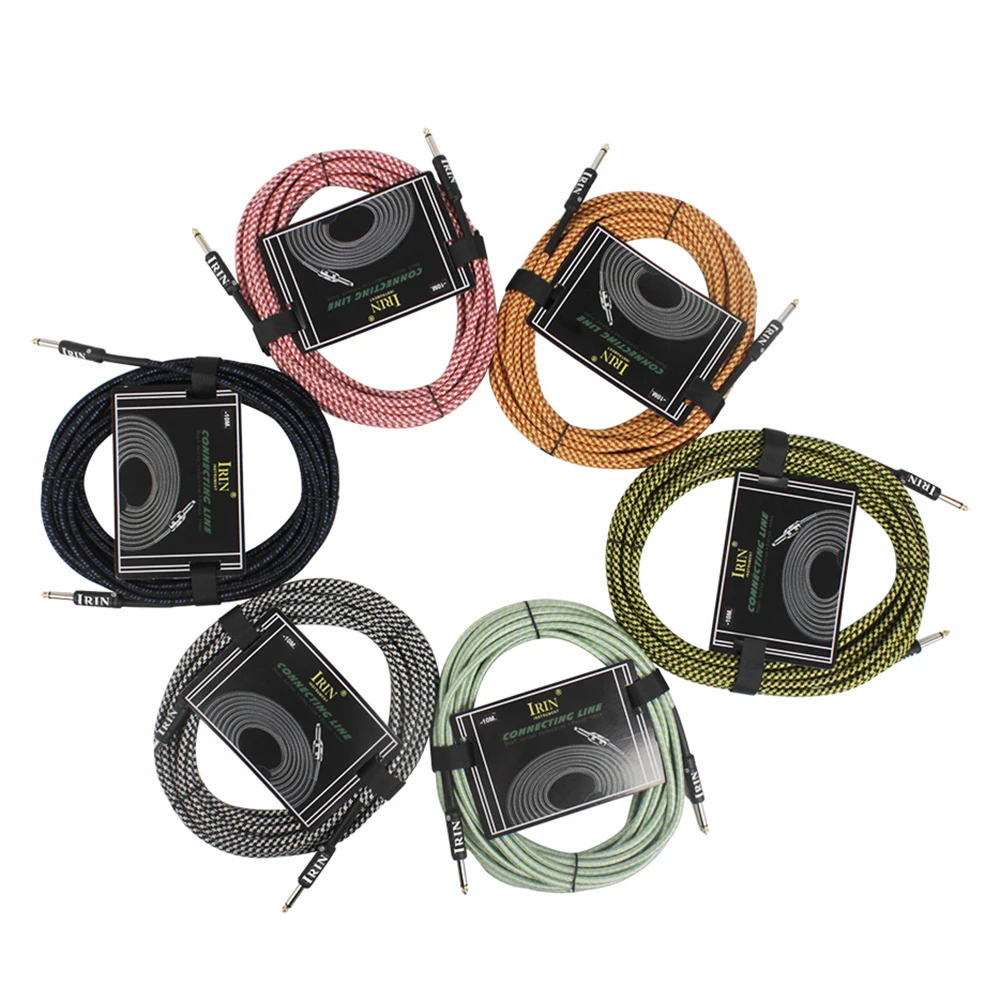 IRIN 3M กีตาร์สายเครื่องสายอุปกรณ์เสริม NO NOISE สายไฟเครื่องดนตรีสําหรับกีตาร์ไฟฟ้าเบส