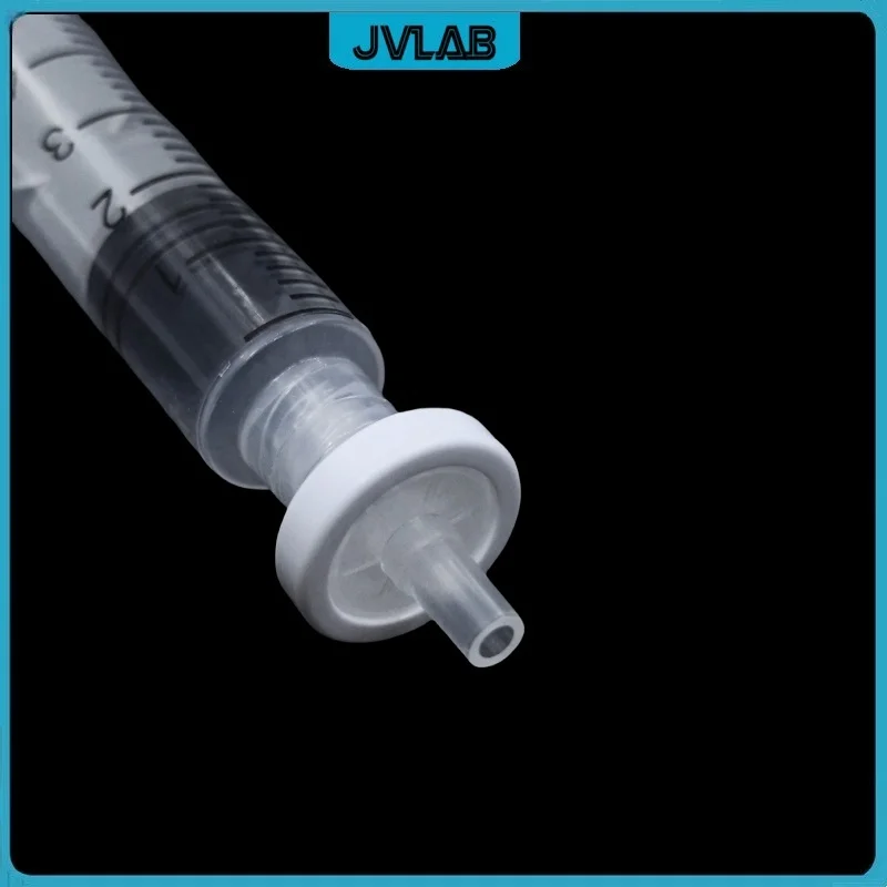 Filtro de seringa hidrofóbico PTFE Ruhr Diâmetro de bloqueio 13mm 0,22 0,45 0,8 1 1,2 3 5 10 mícrons Filtro de agulha de filtragem 10/PK