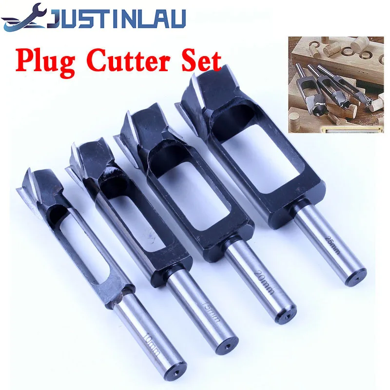 JUSTINLAU Thẳng Và Vòng Gỗ Cắm Lỗ Cắt Cắm Cắt Mũi Khoan Lấy Dao Thép Đăng Nhập Tenon Nút Chai Gỗ Dụng Cụ Khoan