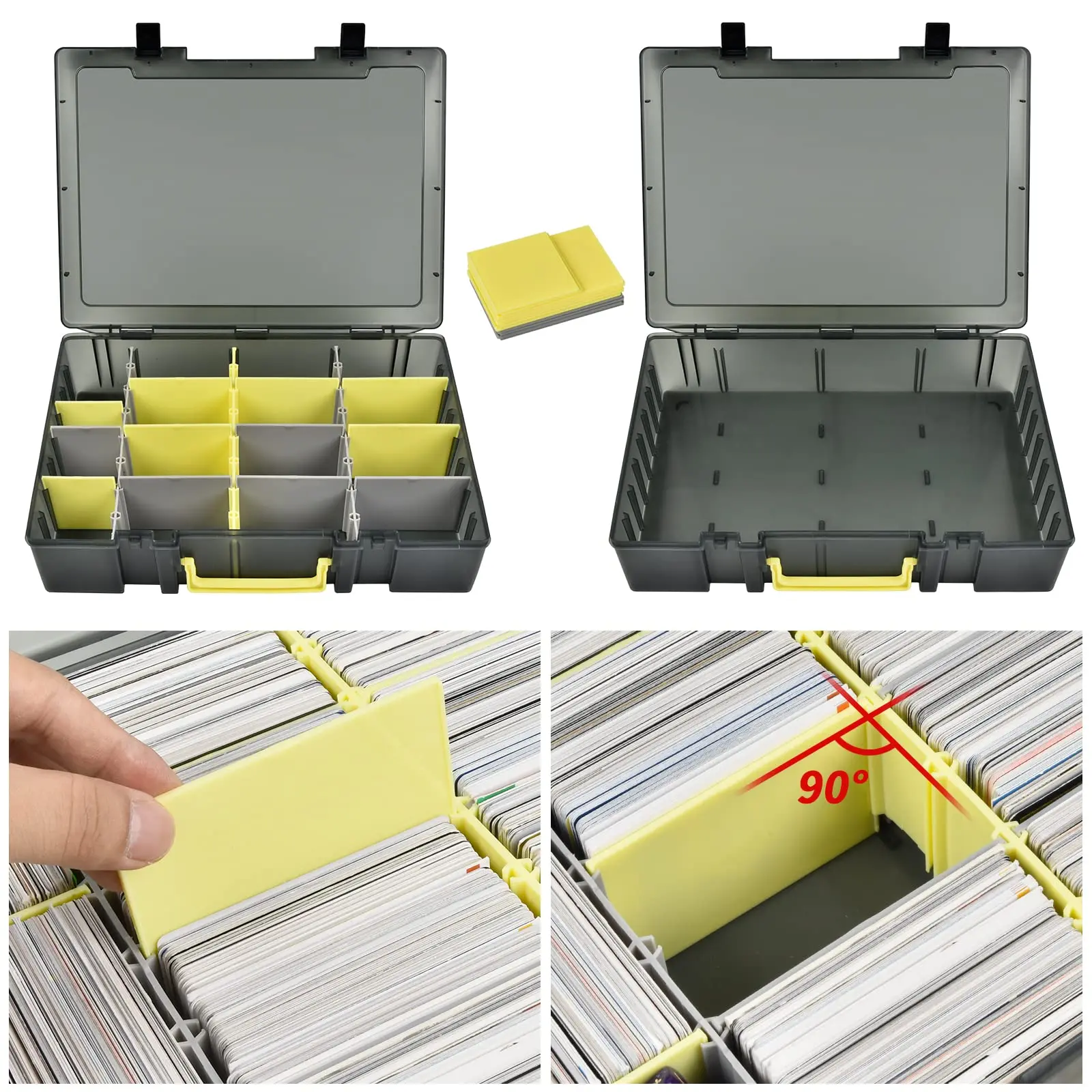 Trading Card Storage Box, 2300 + การ์ดเล่นกรณีผู้ถือใช้งานร่วมกับ PM TCG/สําหรับ Yugioh/สําหรับ CAH/สําหรับเฟส 10