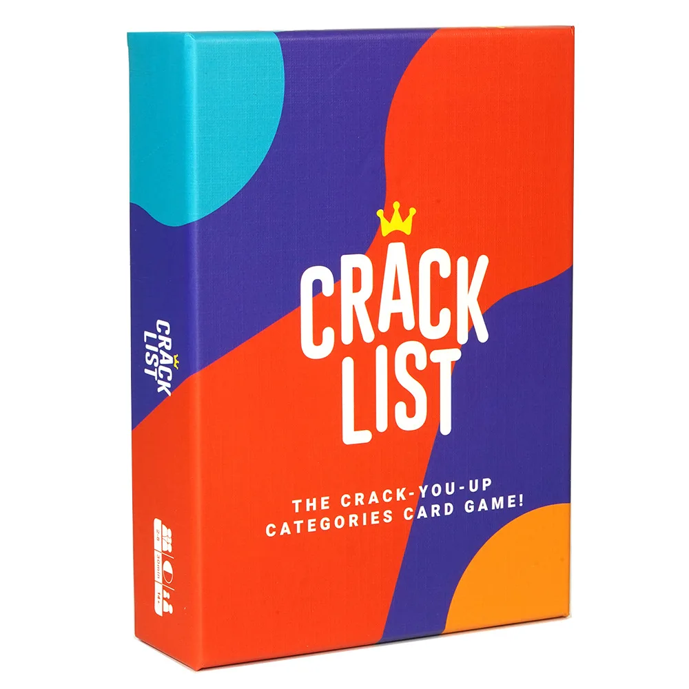 เกมไพ่ Crack List เกมปริศนา - นําการ์ดแสนสนุกให้กับครอบครัว เพื่อน และวัยรุ่น
