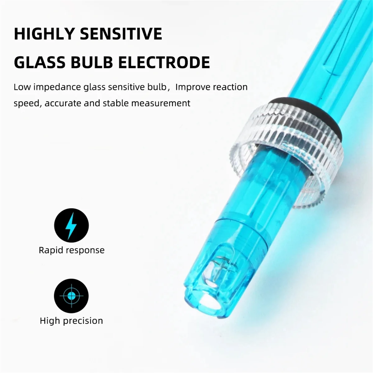 BABQ PH เปลี่ยน Probe อินเทอร์เฟซ BNC 300 ซม.0-14 PH Q9 Probe Controller ออกซิเดชัน-ลด Potential Sensor