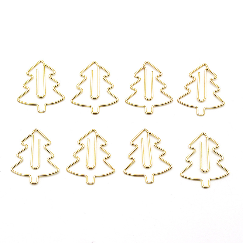 20 шт., металлические зажимы для бумаги в виде рождественской елки