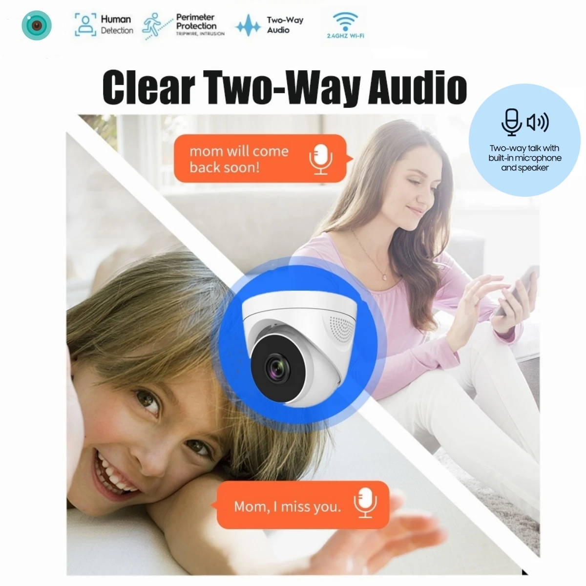 8MP 4K Wifi HD IP Camera Indoor 5MP 4MP 3MP Dome Security Camera Two -Way Audio AI Smart Motion Detection Alarm P2P  NVR