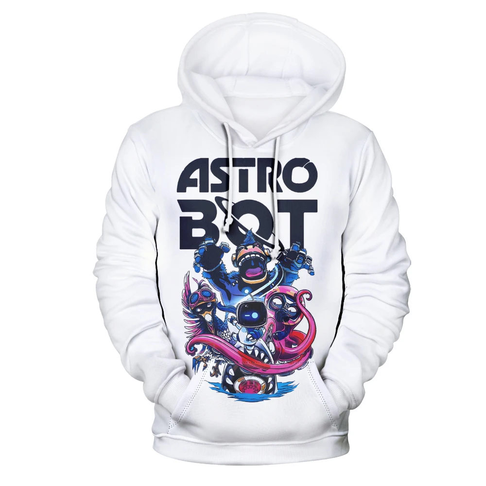 Sudaderas con capucha con estampado 3D de juego Astro Bot para hombre y mujer, ropa de calle a la moda, sudaderas de gran tamaño con capucha, jerséis para hombre, chándal, ropa para hombre