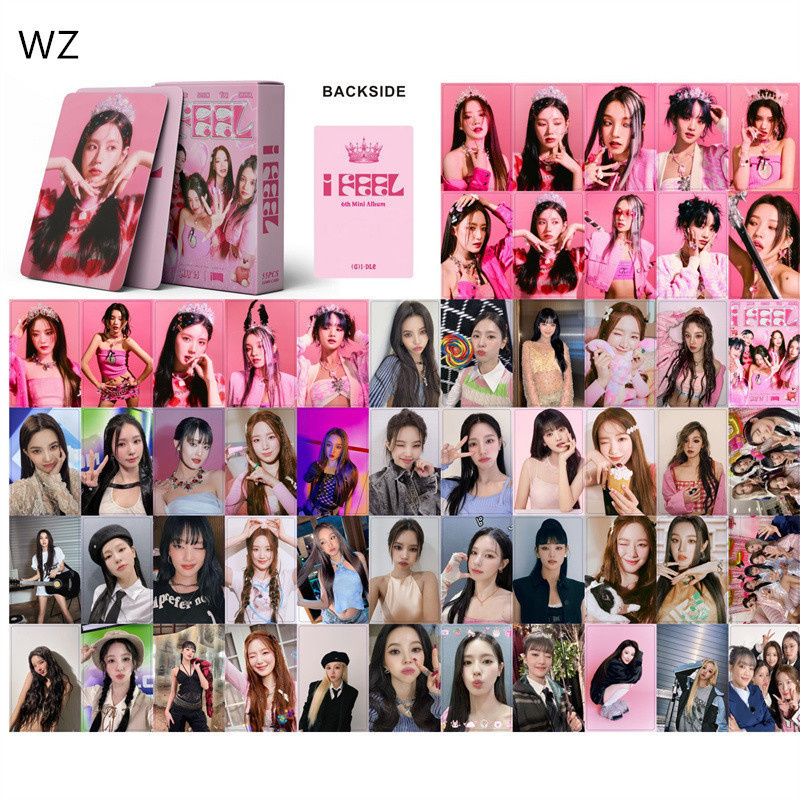 KPOP 55 カード/セット (G) I-DLE アルバムカード I FEEL アルバム GIDLE Ye Shuhua ミニープリントフォトカード LOMO カードギフト女の子のためのコレクション