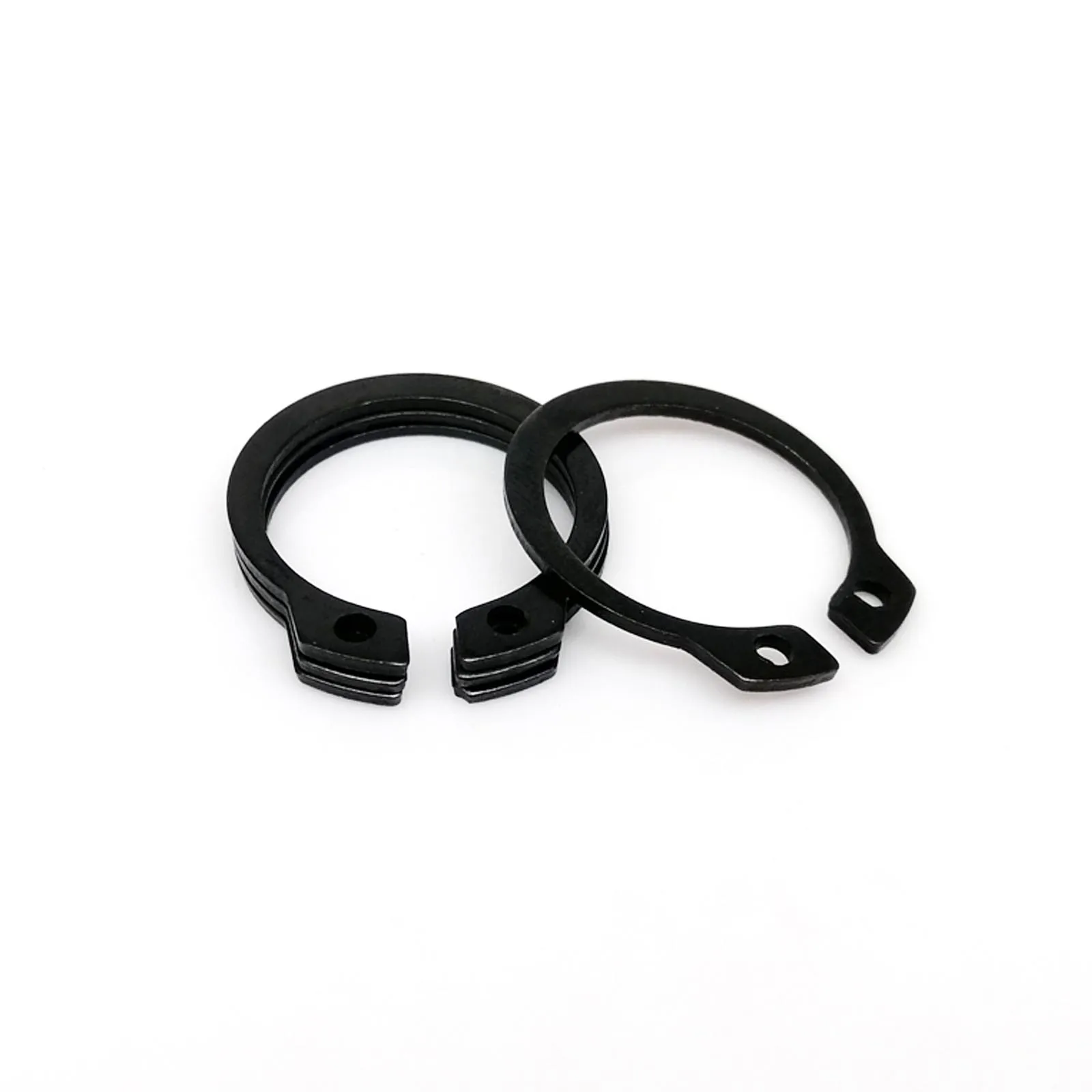 500pcs/box C Type External Circlip Clip Snap Ring Mix 15 Sizes M5 to M20 Kit Set for Shaft Bearing Retaining Black 65mn Steel