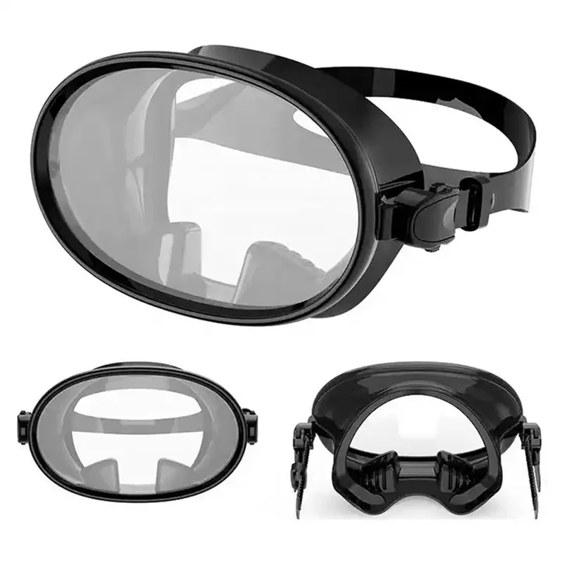 B74A HD Field Of Vision Diving Goggles Waterproof Anti-Fog Explosion-Proof Silicone Goggles Retro Free Diving Masks Easy To Use