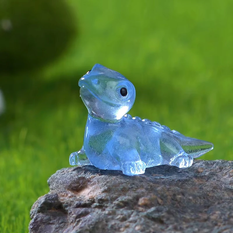 Mini lagartos que brillan en la oscuridad, accesorios DIY, figuritas enimiatura, decoración de jardín de hadas, animales Kawaii, 10 Uds.