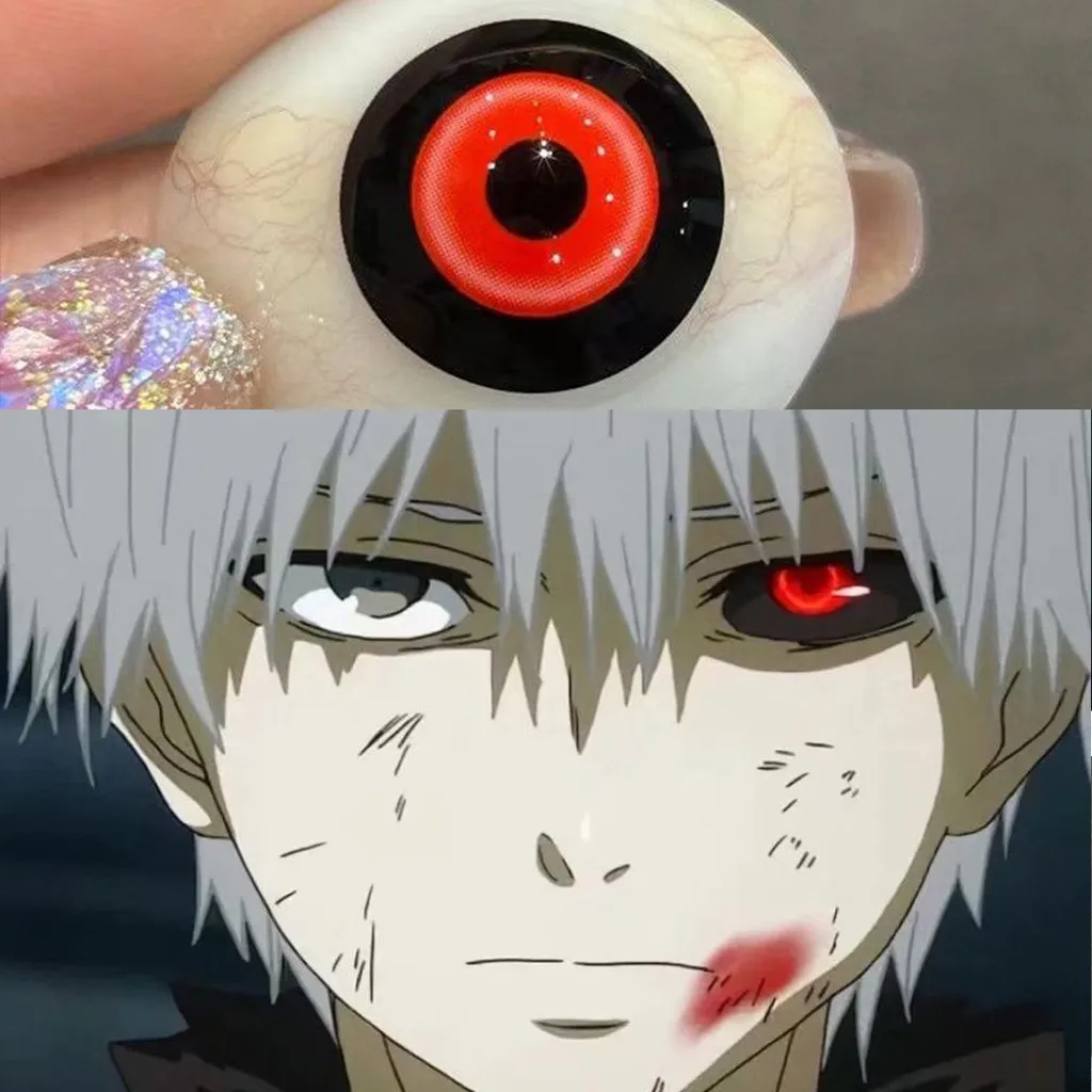 Graded 1pair Kaneki Ken Cosplay Color Contact Lenses Halloween Contacts