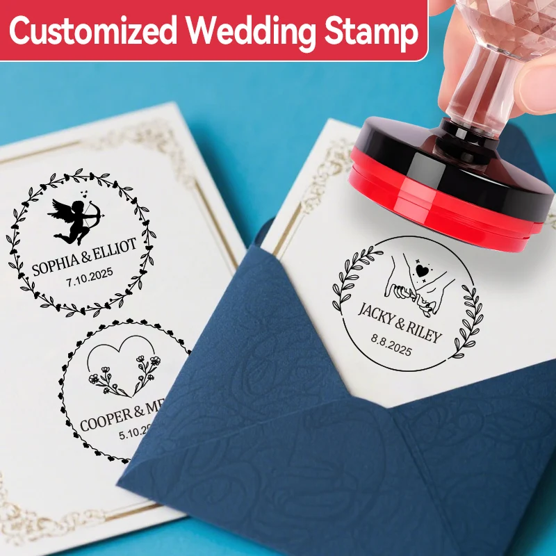 Personalisiertes Stempelset für Hochzeitsfeiern – anpassbarer Siegelhersteller für Einladungskarten, Buchstaben und dekoratives Scrapbooking