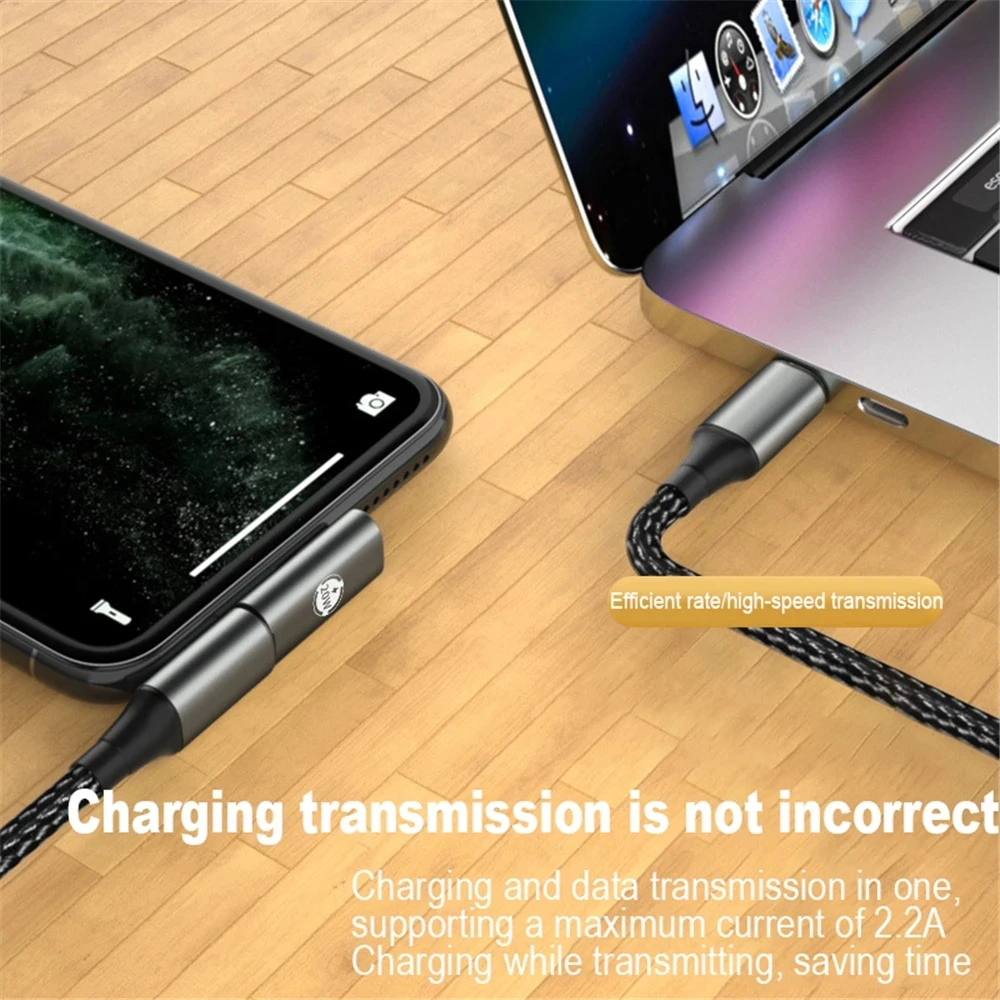 PD20W USB Type-C Fast CHARGING ADAPTER สําหรับ iPhone 11 13 14P USB C หญิงแสงชายตรงหัวข้อศอกอะแดปเตอร์แปลง ​