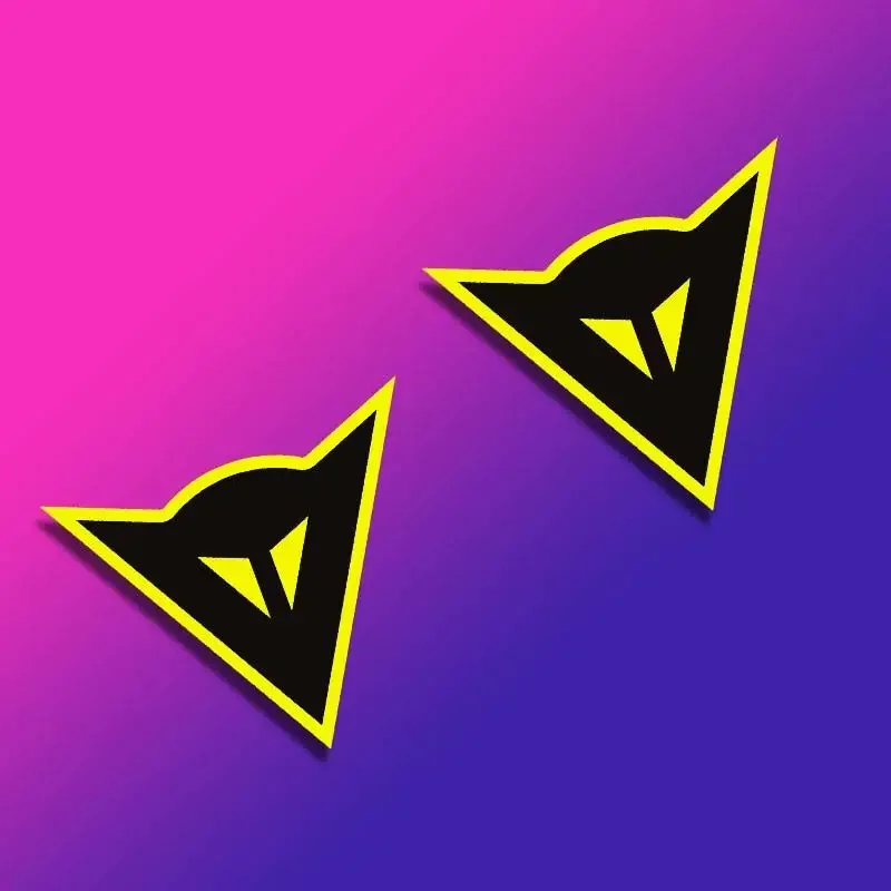 Motocicleta Triângulo Adesivos, Decalques de Vinil, Impermeável, Auto-Adesivo, Tanque de Combustível, Decoração do Logotipo, Capacete De Corrida, 1Pc, 2Pcs