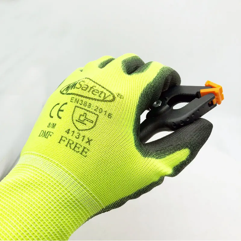 NMSafety Mechanic Work Glove With PU Rubber Palm Coated,General Purpose Gloves,12 Pairs, EN388 4131X