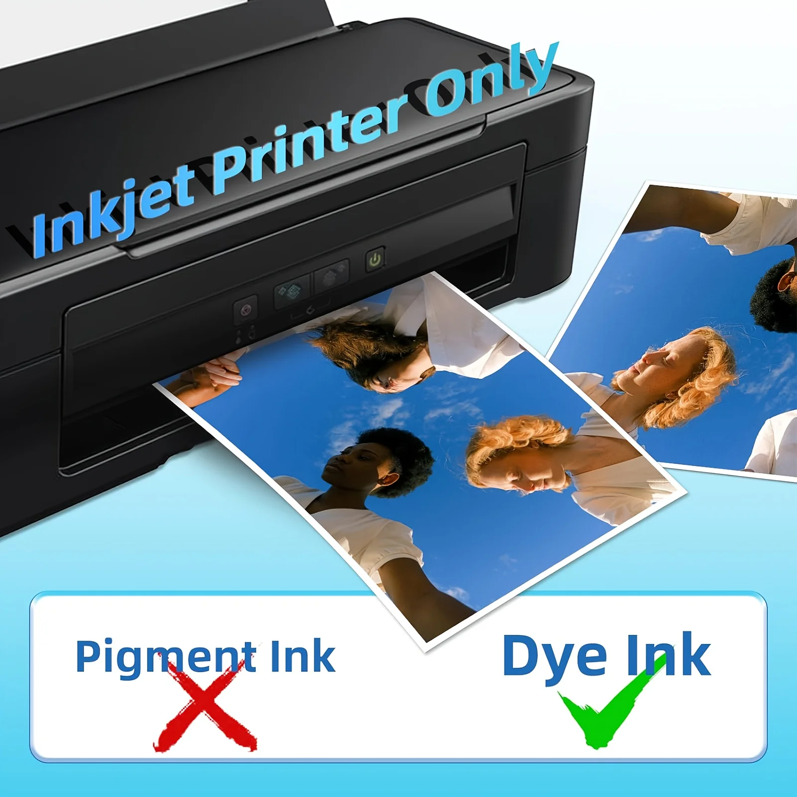 100 Sheets 200gsm Glossy Photo Paper 4x6 Inch 53lb Single-Sided Inkjet Printer Paper 4R Gray Backing Paper for Home Use