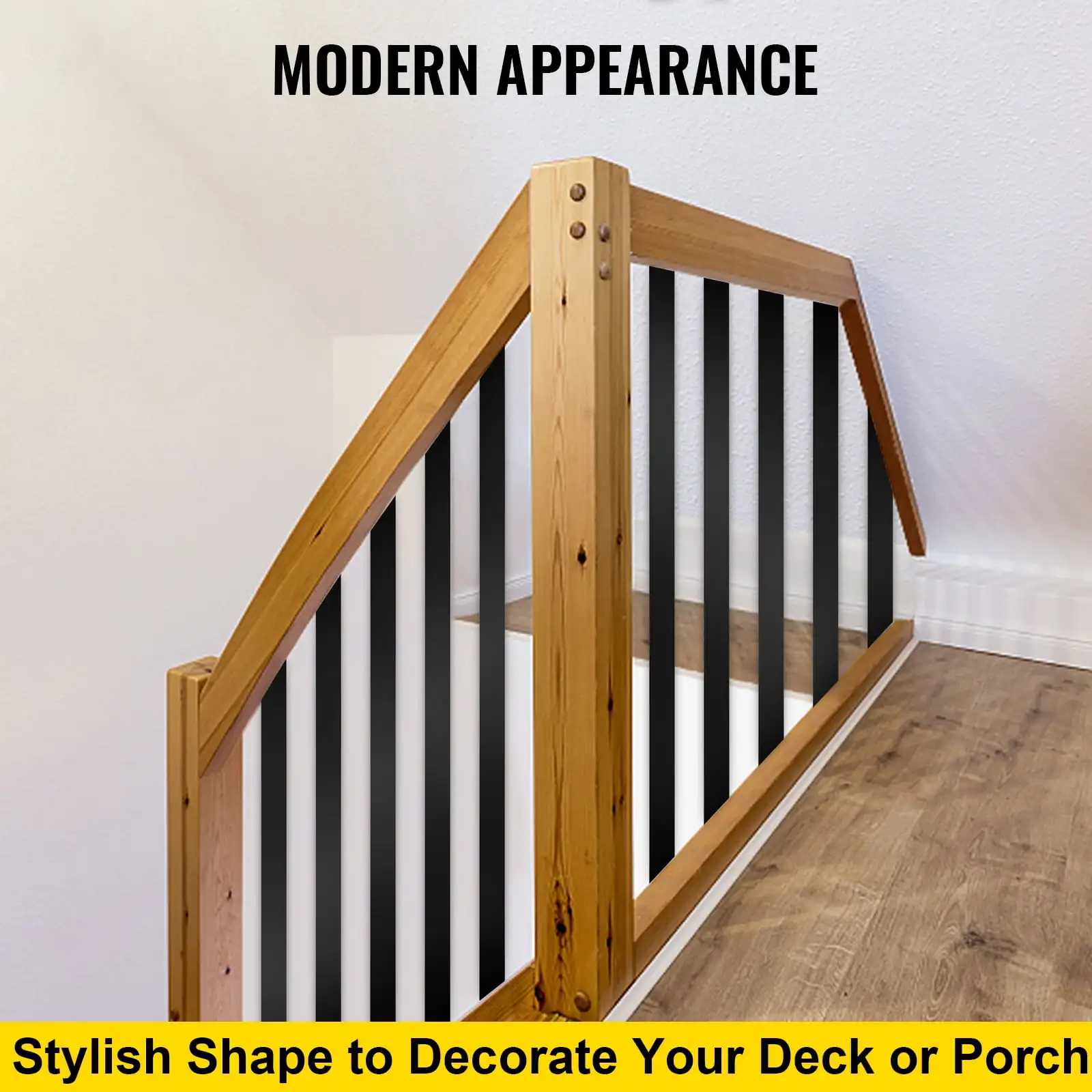 Deck Balusters, 16 Pack Metal Deck Spindles, 29.5"x1" Staircase Baluster with Screws, Aluminum Alloy Deck Railing