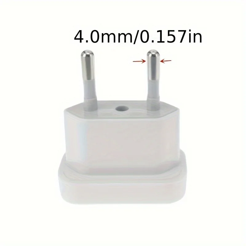 4.0/4.8mm EU Plug Adapter US To EU Euro Travel Adapter To European 2Pin AC Converter Electrical Socket