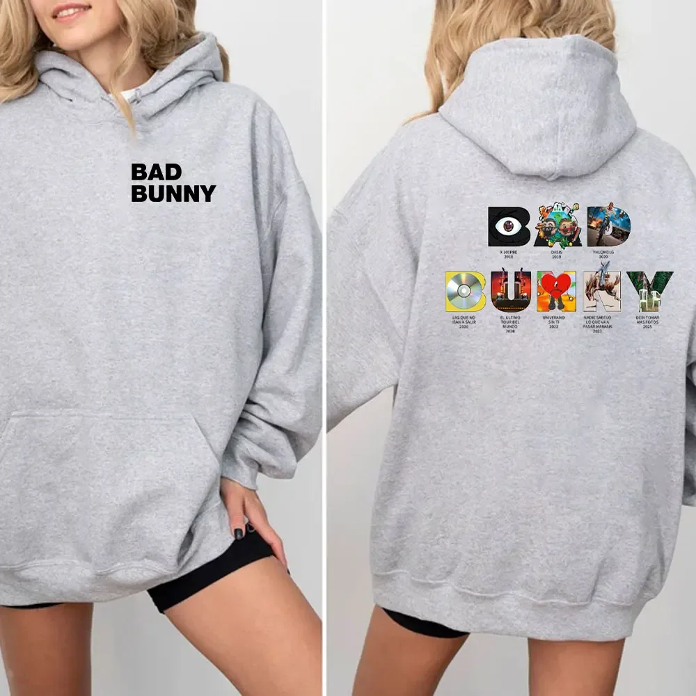 Dtmf bad bunny álbum moletom com capuz masculino feminino solto pulôver moletom com capuz de inverno presente elegante suéter novo em 2025 manga comprida