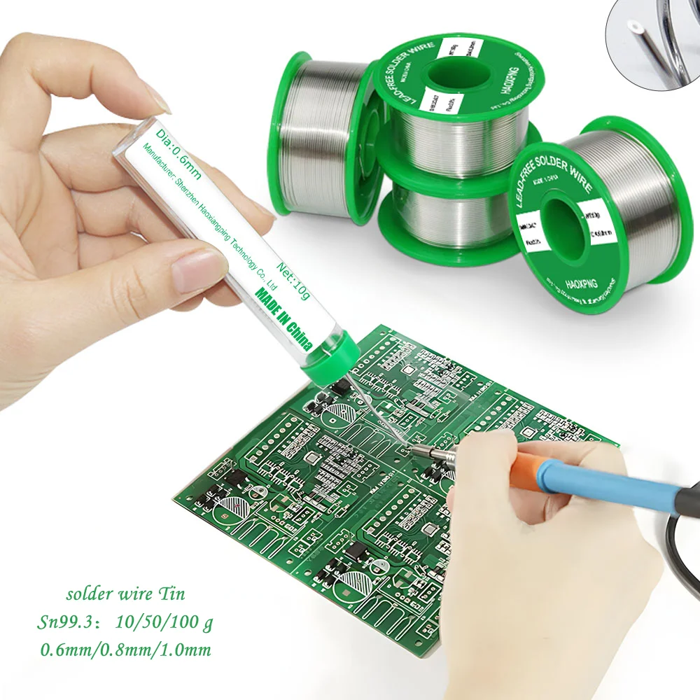 Lead-free rosin core pure tin 99.3% Soldering Wire Cleaning free Low Melting Point 217 Degrees