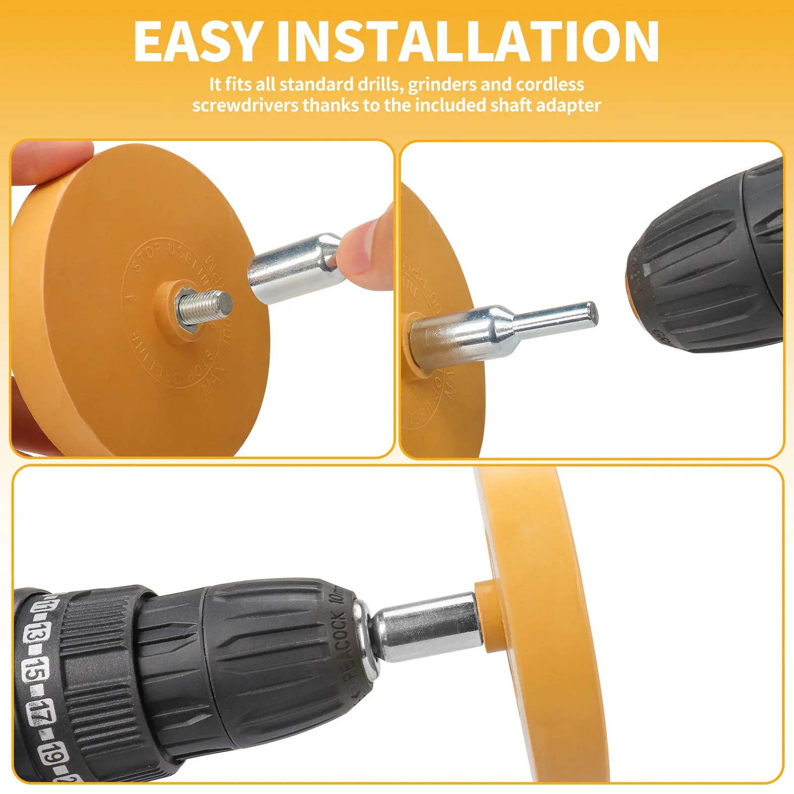 90mm Decal Remover Eraser Wheel Car Decal Vinyl Tape Adhesive Remover Wheel for Drill Rubber Eraser Cleaning Tool