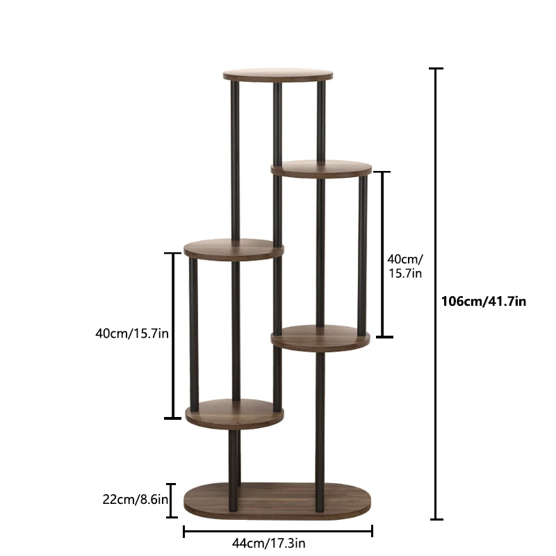 Supporto per piante e supporto per fiori Scaffale per fiori Scaffale per fiori a 4/5/6 livelli Scaffale per fioriera Organizzatore di stoccaggio Display Balcone da giardino interno