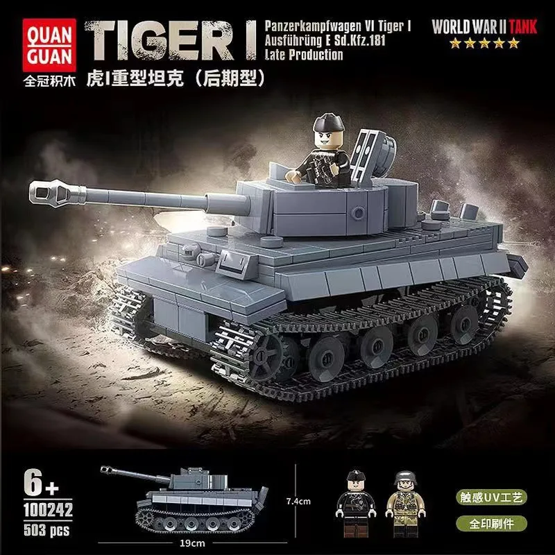 WW2 ทหาร Panzer Panther รถถังกลาง Panzerkampfwagen V Panther Building Blocks World War II Figures อิฐของเล่นของขวัญ