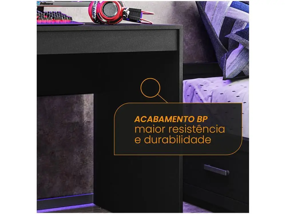 Mesa Gamer XT Racer Line Preto e Branco