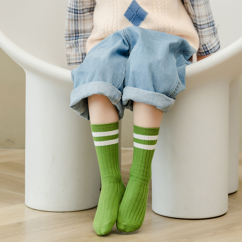 1 par de calcetines para niños pequeños y niñas hasta la rodilla, calcetines largos de algodón suave para bebés, calcetines a rayas para niños, calcetines deportivos escolares de 1 a 12 años
