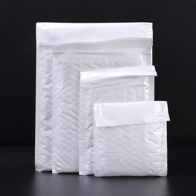 10-50Pcs ฟองซองโฟมสีขาวจัดส่งกระเป๋า POLY Bubble Mailers Pad Self Seal บรรจุถุง 11 ซม.15 ซม.23 ซม.ขายส่ง