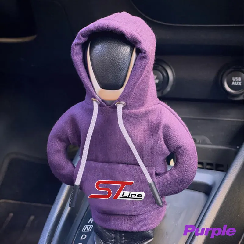 Hoodie Car Gear Shift Knob Cover Manual Handle Change Lever Cover For Ford ST Line Focus Mk4 MK3 4 EDGE Puma Fiesta Mondeo MK5