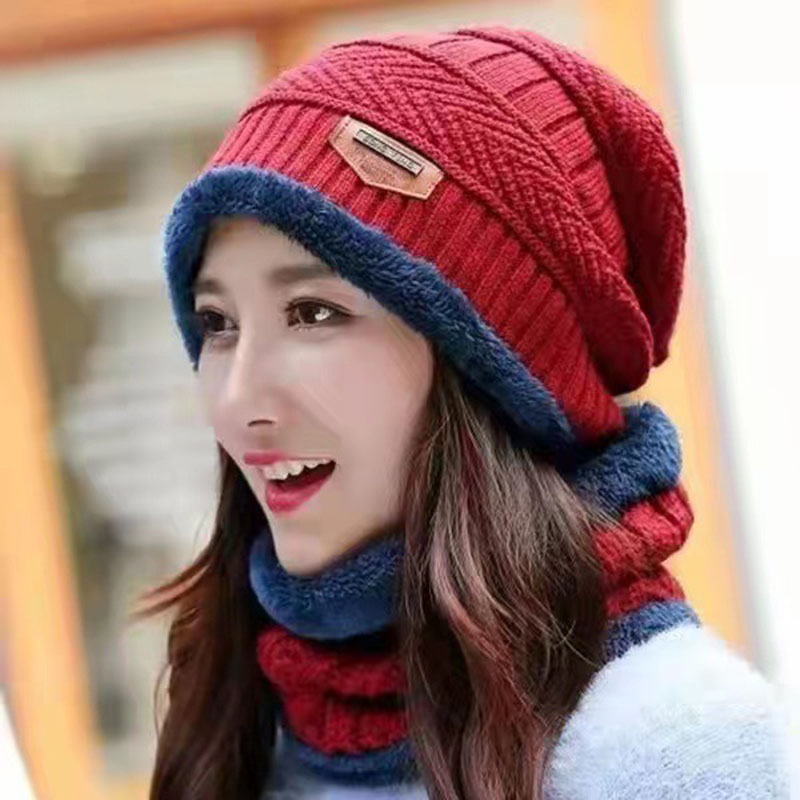 Winter Beanie Hat Voor Mannen Gebreide Muts Winter Cap Beanie Vrouwen Dikke Wollen Sjaal Cap Balaclava Masker Motorkap Hoeden set
