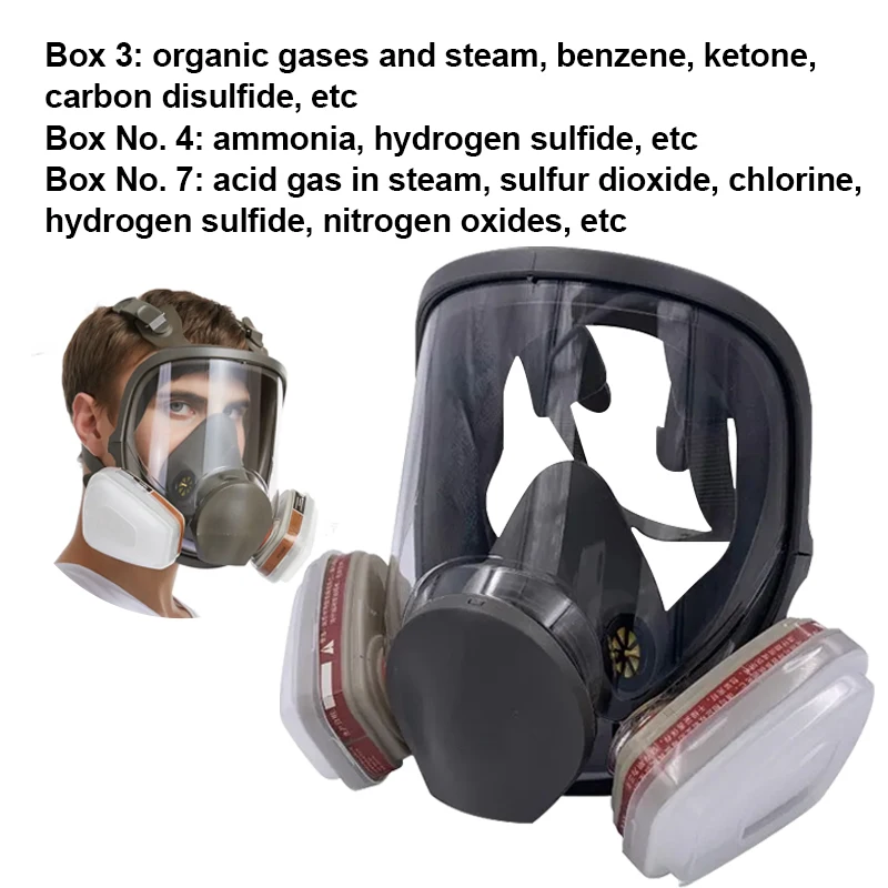 6800 Full Face Gas Mask Industrial Respirator Spray Protective New Type Formaldehyde Protection Chemical Safety Gear