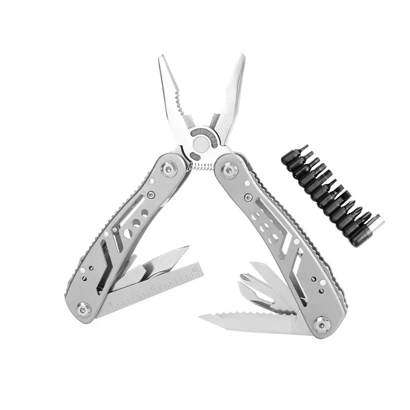 สแตนเลส 24 in 1 Multitool เครื่องตัดไขควงแบบพกพาสําหรับตั้งแคมป์ล่าสัตว์กลางแจ้งของขวัญคุณภาพสูงเครื่องมือพับสําหรับชาย