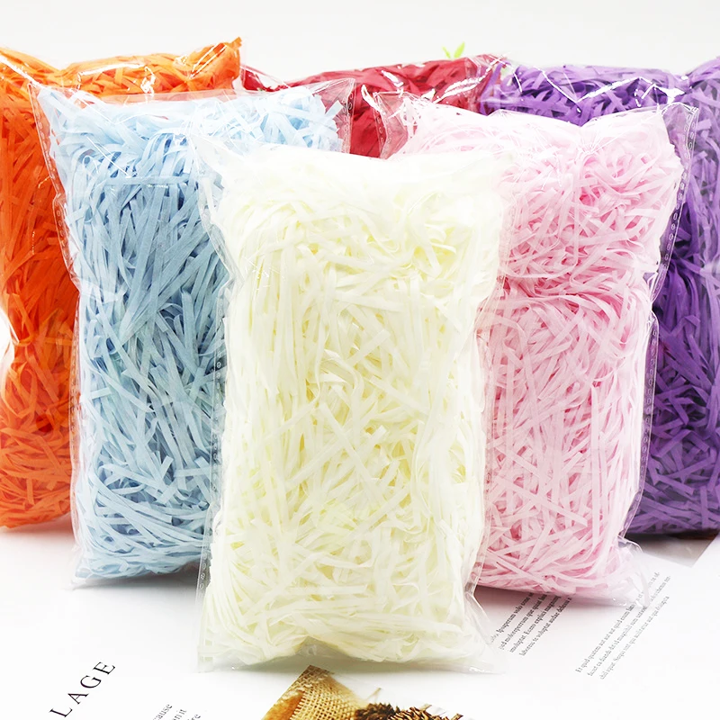 100 g buntes, zerknittertes Papier, Bast, geschreddertes Konfetti, Geburtstagsgeschenkbox, Füllmaterial, Hochzeit, Party, DIY, Verpackung, Dekor