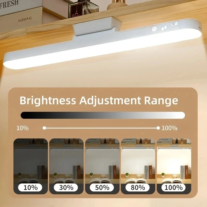 Lámpara de mesa LED colgante magnético USB enchufe estilo lámpara de escritorio 3 colores luz de lectura regulable armario luz nocturna