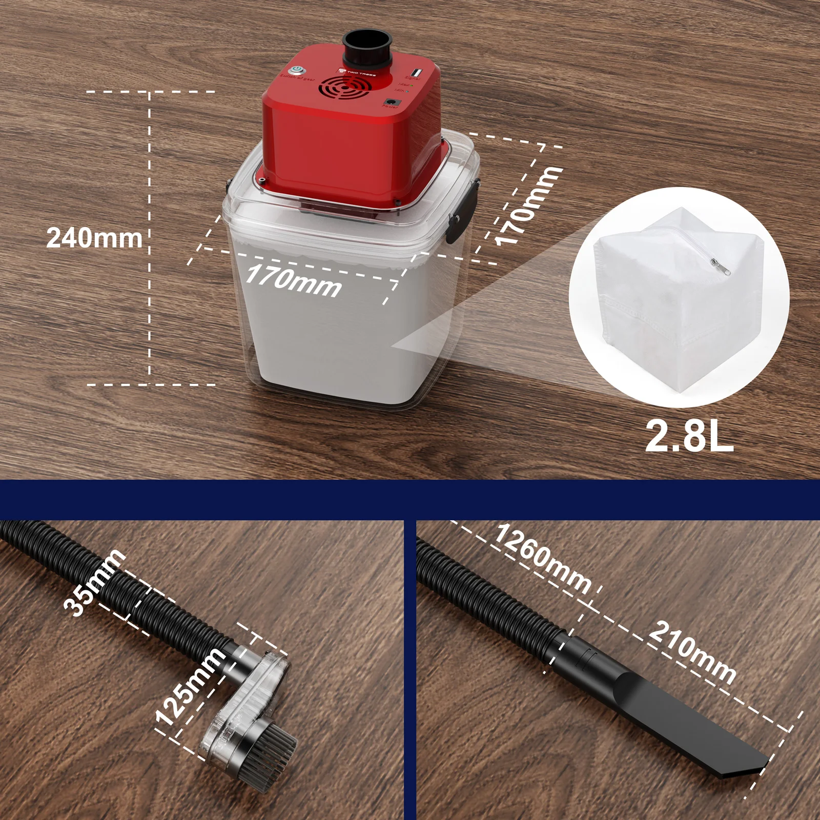 Twotrees Spindel Stofschoen voor cnc 3018 Pro TTC 450 CNC Router Luchtfilter Chip Collector Stof CNC Graveermachine Extractor