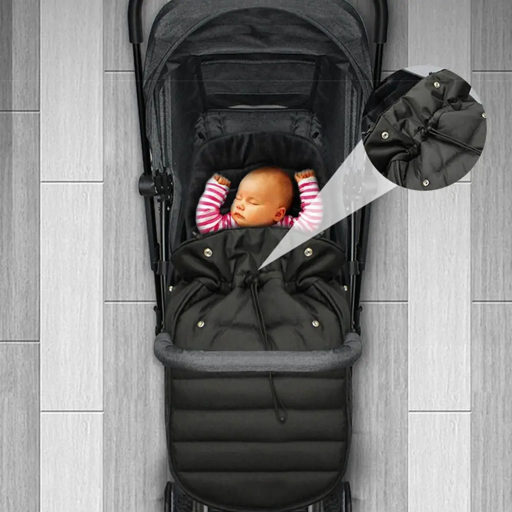 Saco de dormir impermeable para cochecito, cojín grueso a prueba de viento, cálido, para invierno