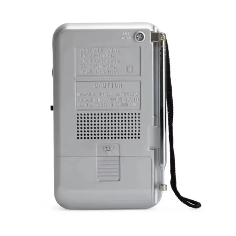 Batteria AA a banda intera Piccola radio portatile Mini AM FM Puntatore Radio tascabile per uso di emergenza in campeggio interno ed esterno