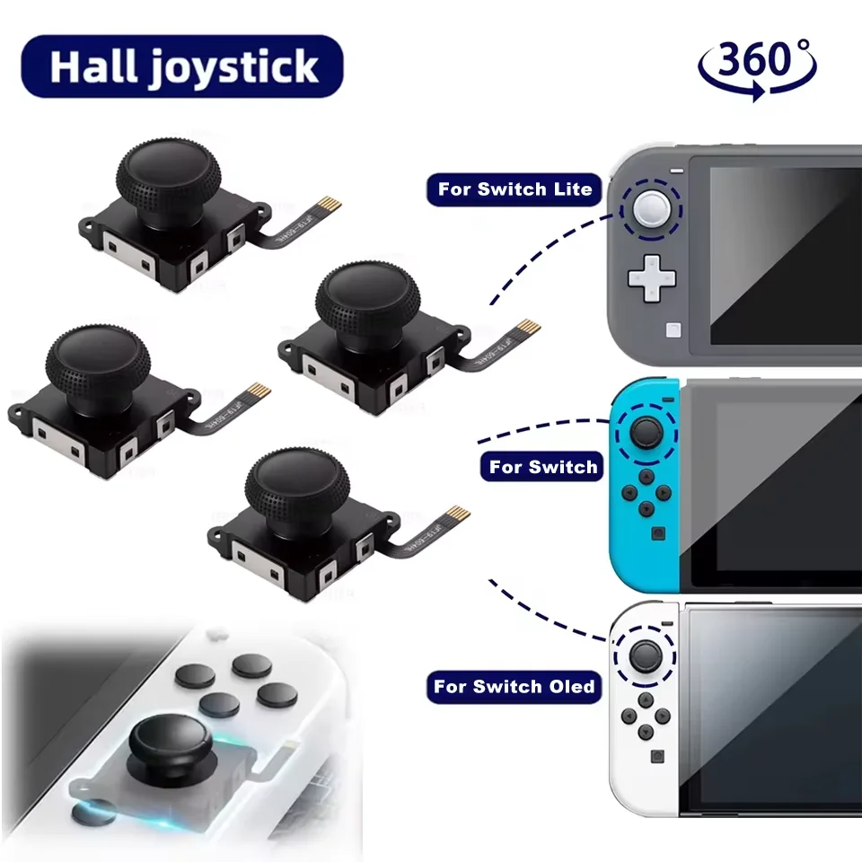 Replacement Hall Effect Joystick for Nintendo Switch/Lite/OLED Controller Joy con Thumb Stick 3D Analog Repair Parts Accessories