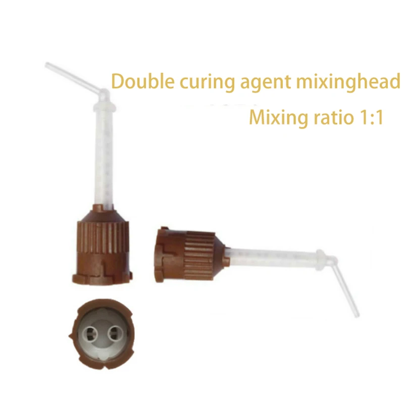 50Pc Nha Khoa Cao Su Silicone Truyền Đạt Đầu Trộn Dùng Một Lần Ấn Tượng Chất Liệu Pha Đầu Trộn Ống Phòng Thí Nghiệm Màu Sắc Ống
