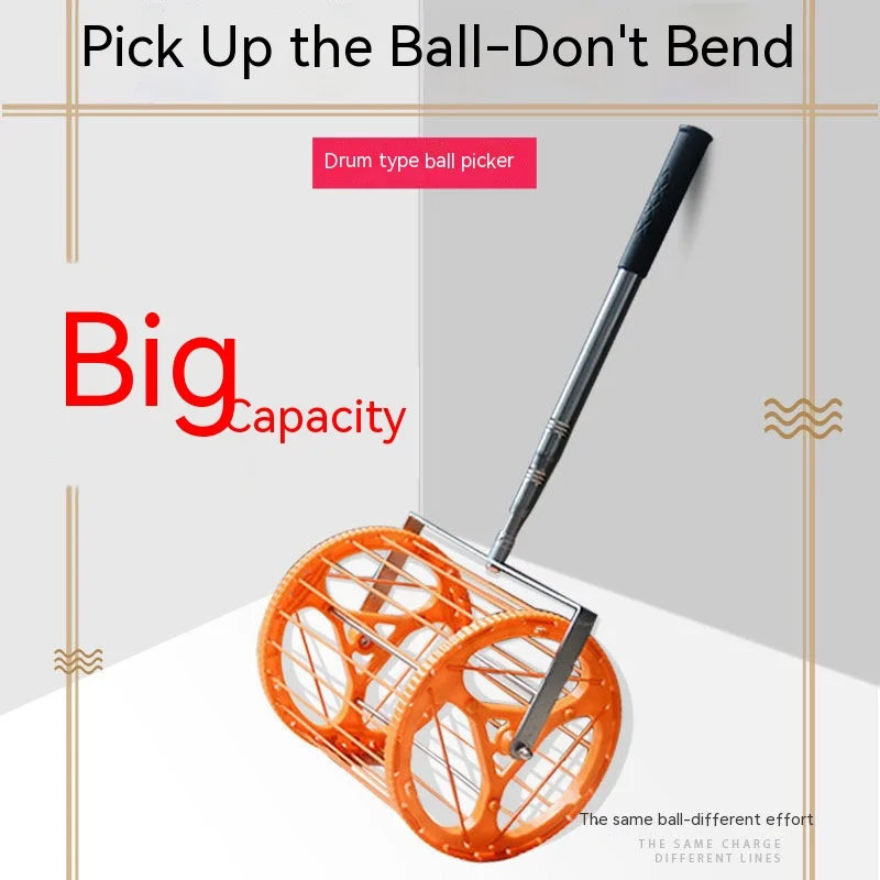 Recogedor de pelotas de tenis de mesa de alta calidad, tipo tambor telescópico, práctico recogedor de pelotas de tenis de mesa