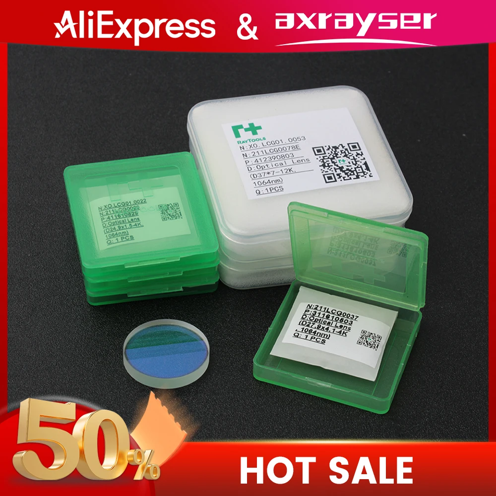 Axrayser Original Raytools Protective Windows 24.9x1.5 27.9x4.1 37x7 Optical Glasses for Raytools Fiber Laser Cutting Machine