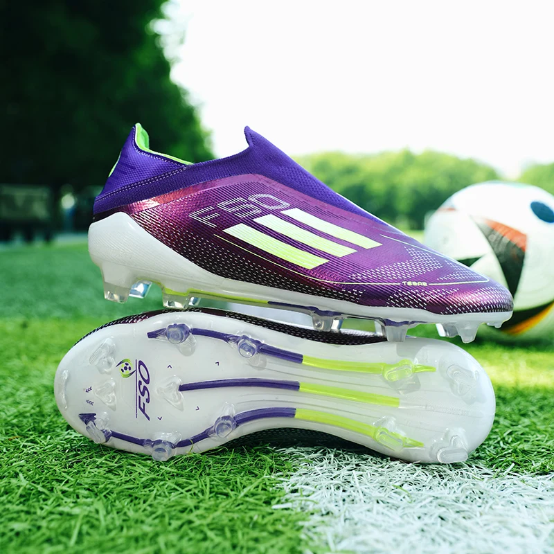 Men's High Quality Football Boots Professional AG/FG Soccer Shoes Kids Anti-Skip Training Soccer Cleats High Top Cleats