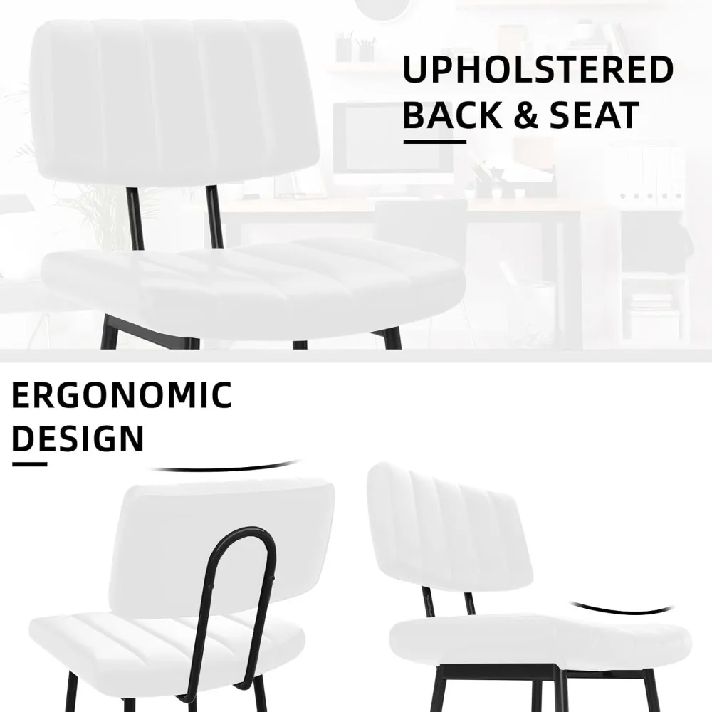 Bar Stools Barstools with Sturdy Legs, Leather Counter Height Bar Stool for Kitchen, Dining,Farmhouse Counter Stools